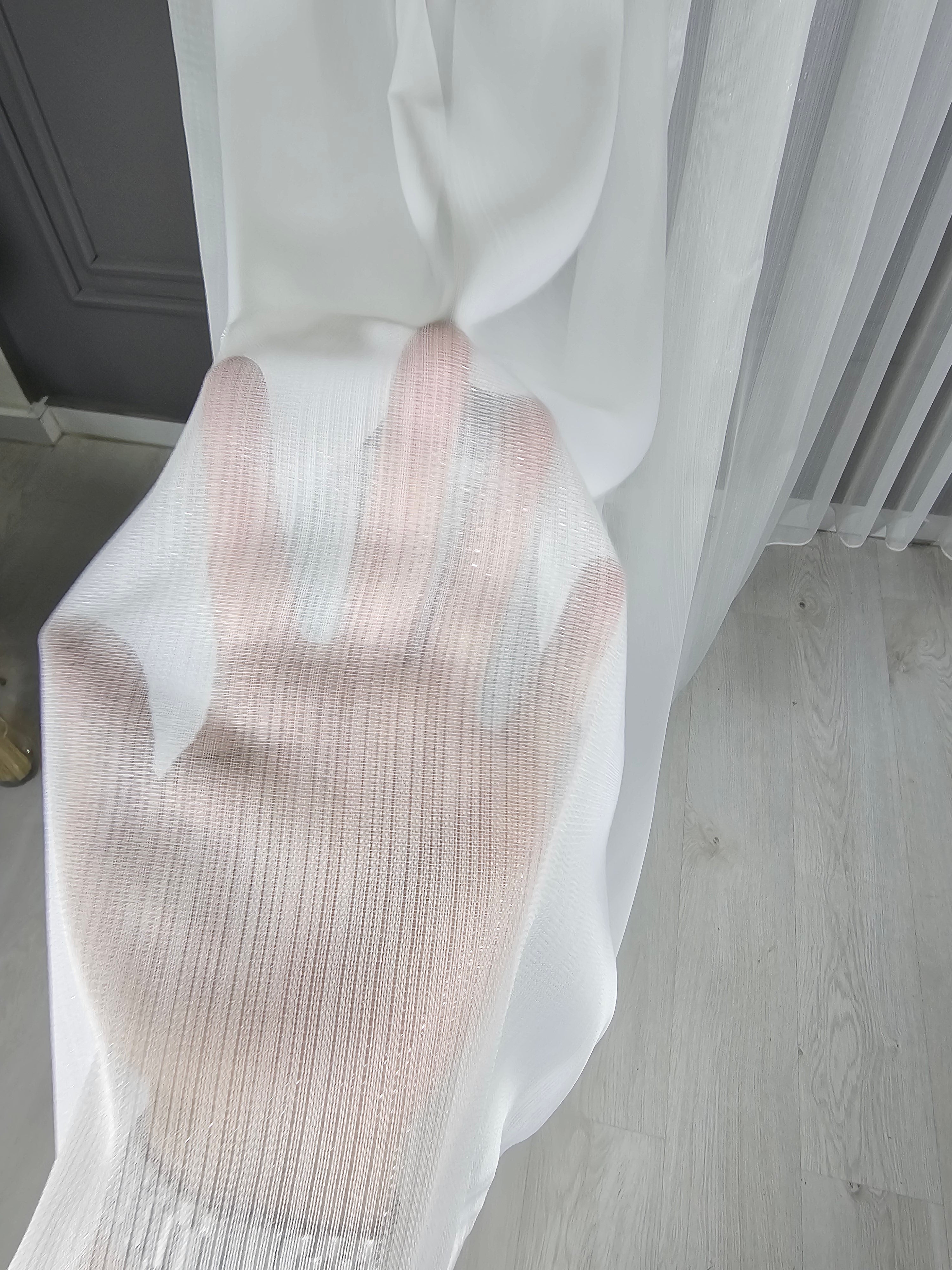 Taç Simli Bambu Tül Perde