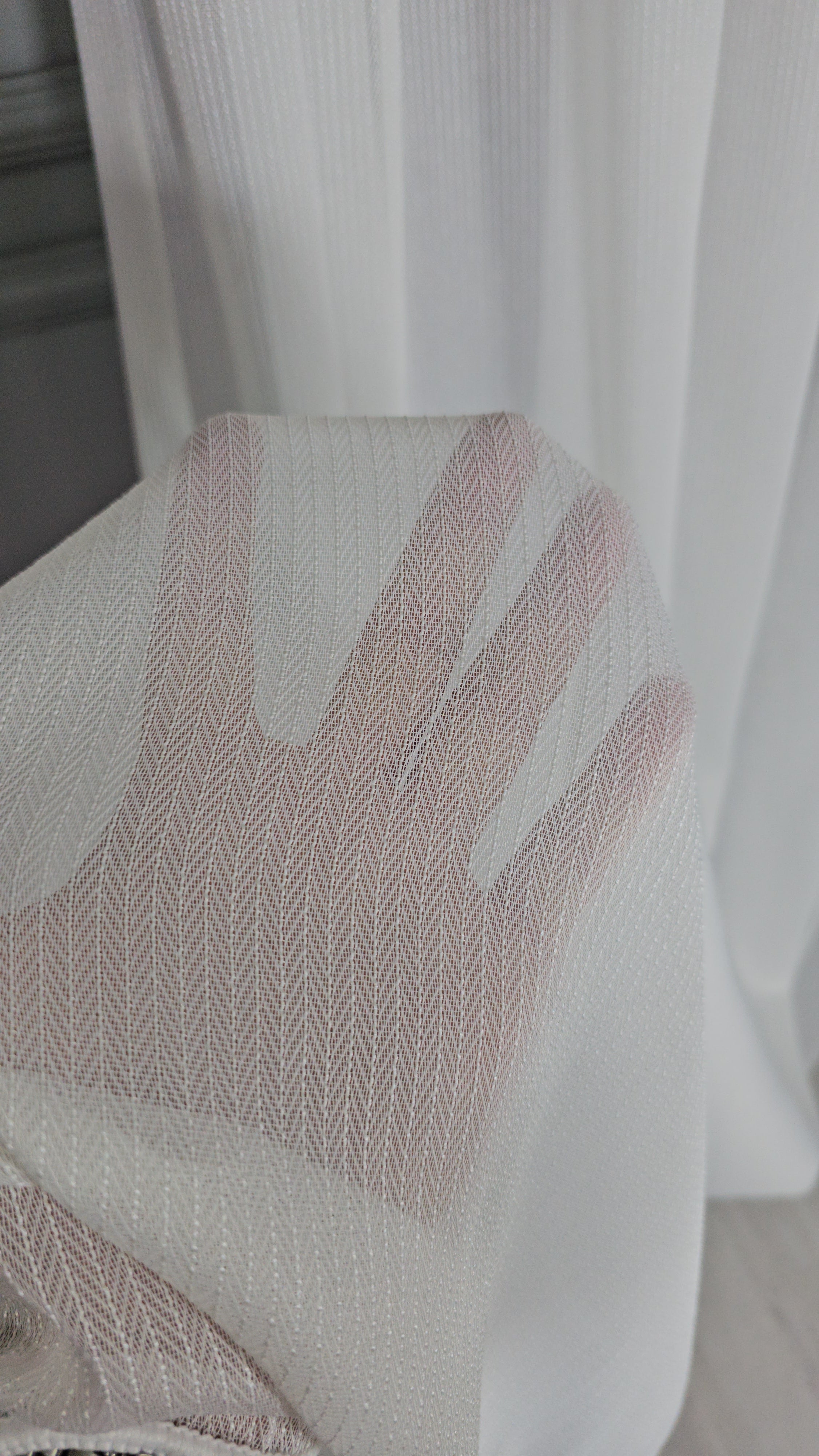 Şeritli Balık Sırtı Tül Perde