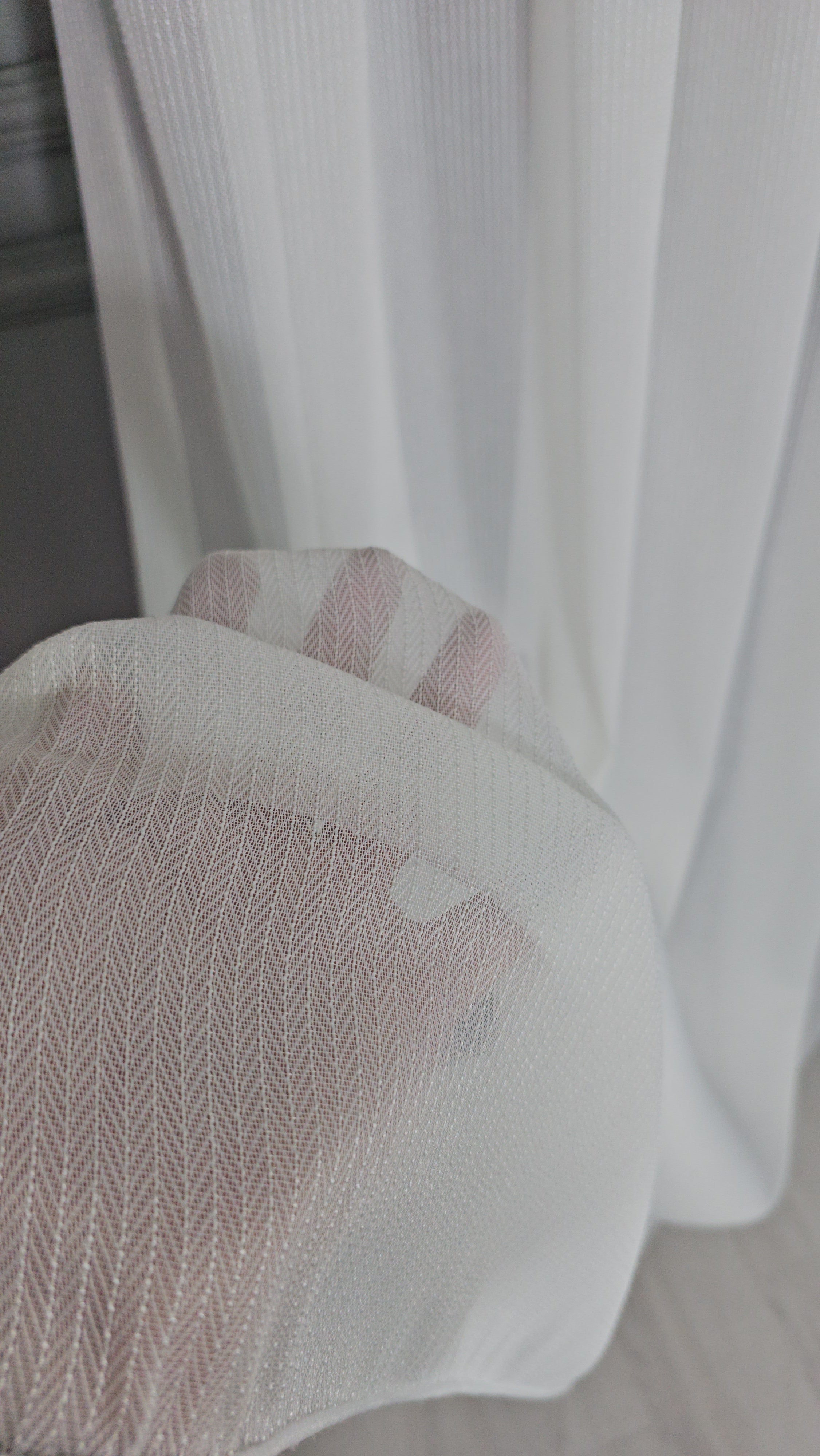 Şeritli Balık Sırtı Tül Perde