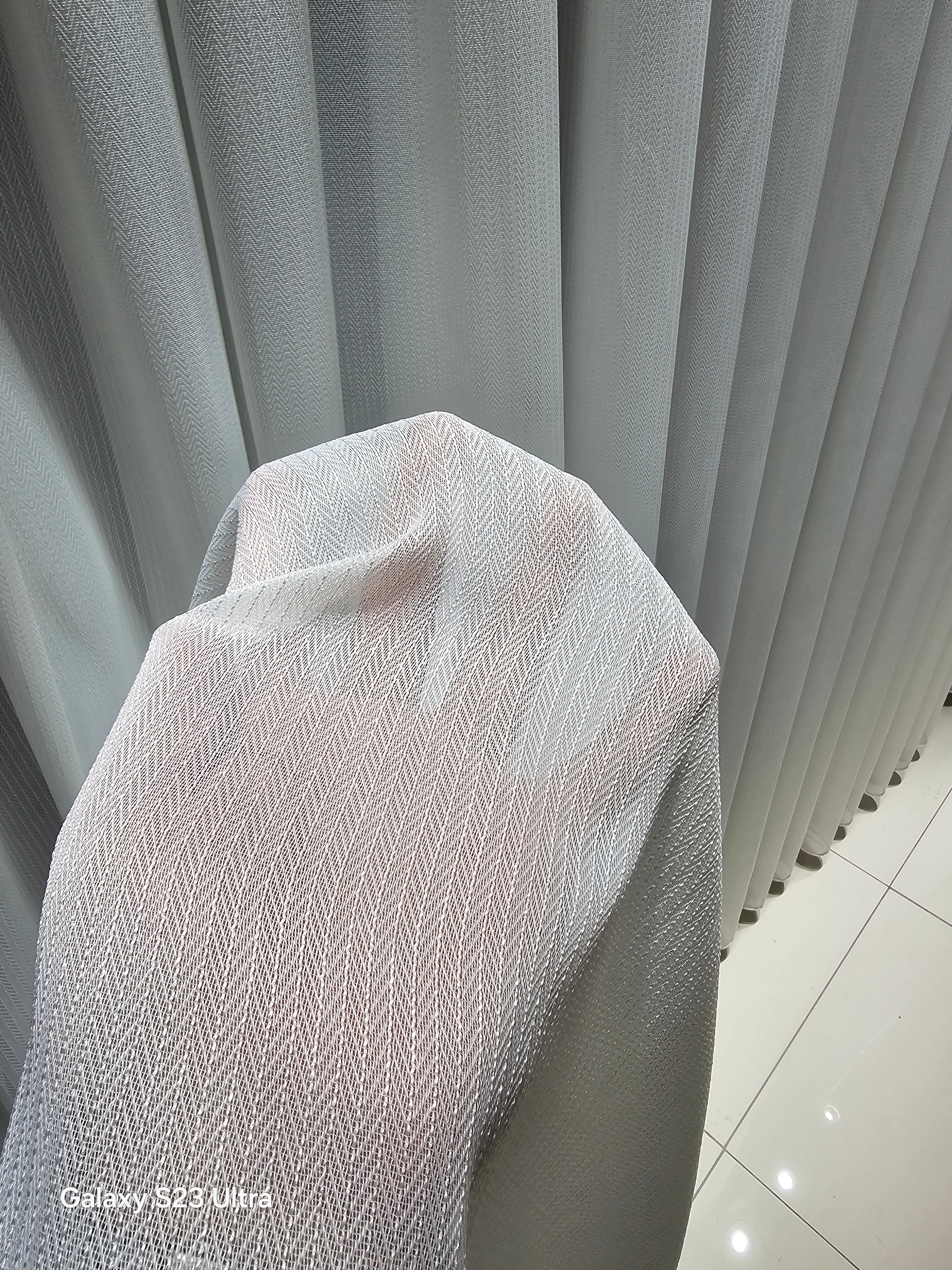 Şeritli Balık Sırtı Tül Perde