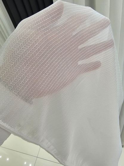 Şeritli Balık Sırtı Tül