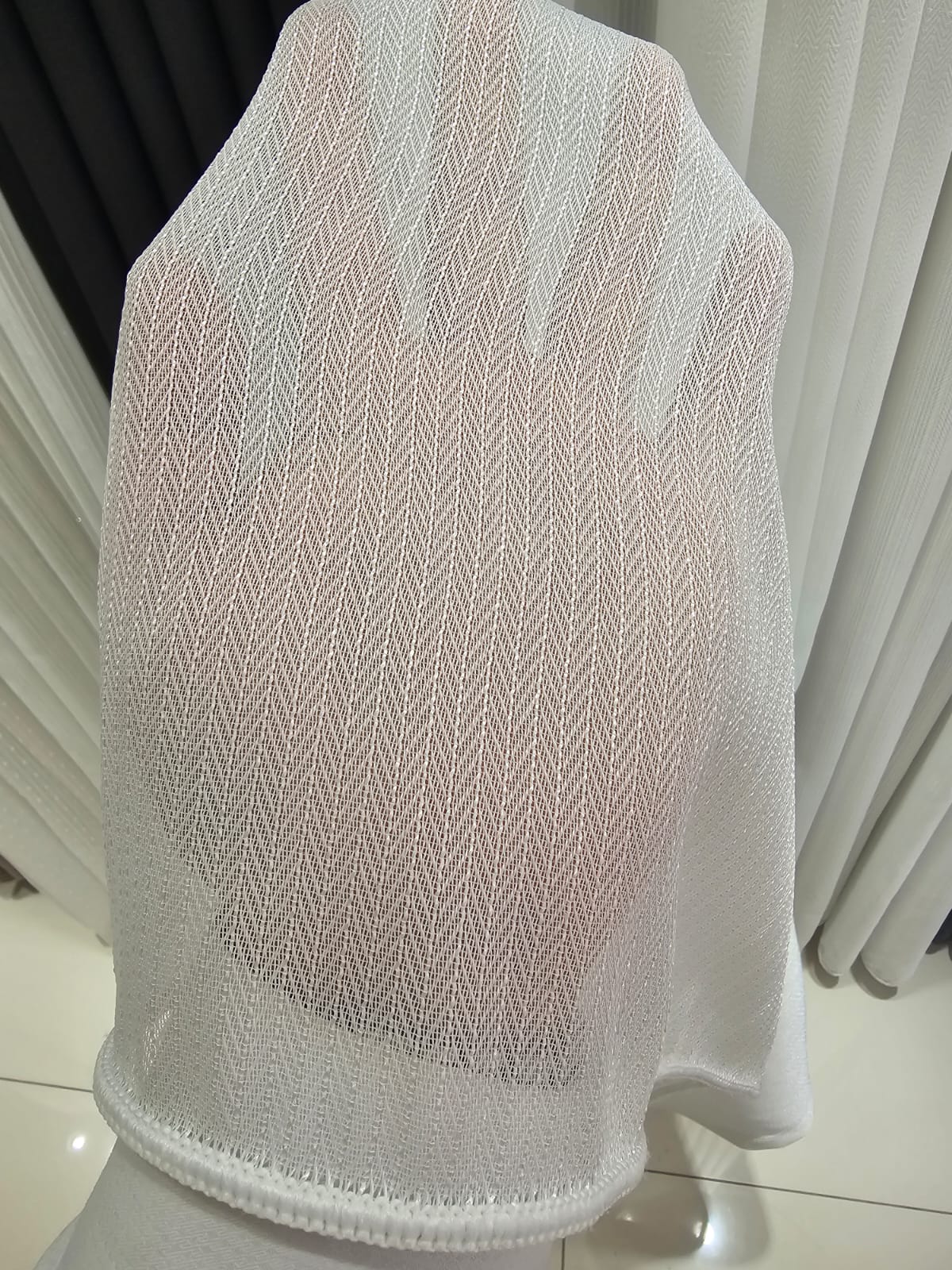 Şeritli Balık Sırtı Tül